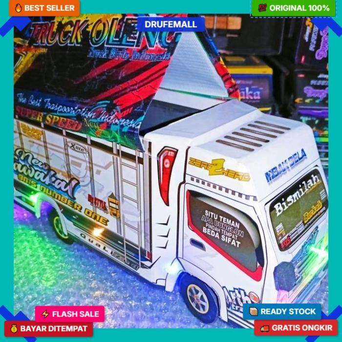 Mainan Truk Oleng Spesial Full Lampu Terpal Murah Meriah