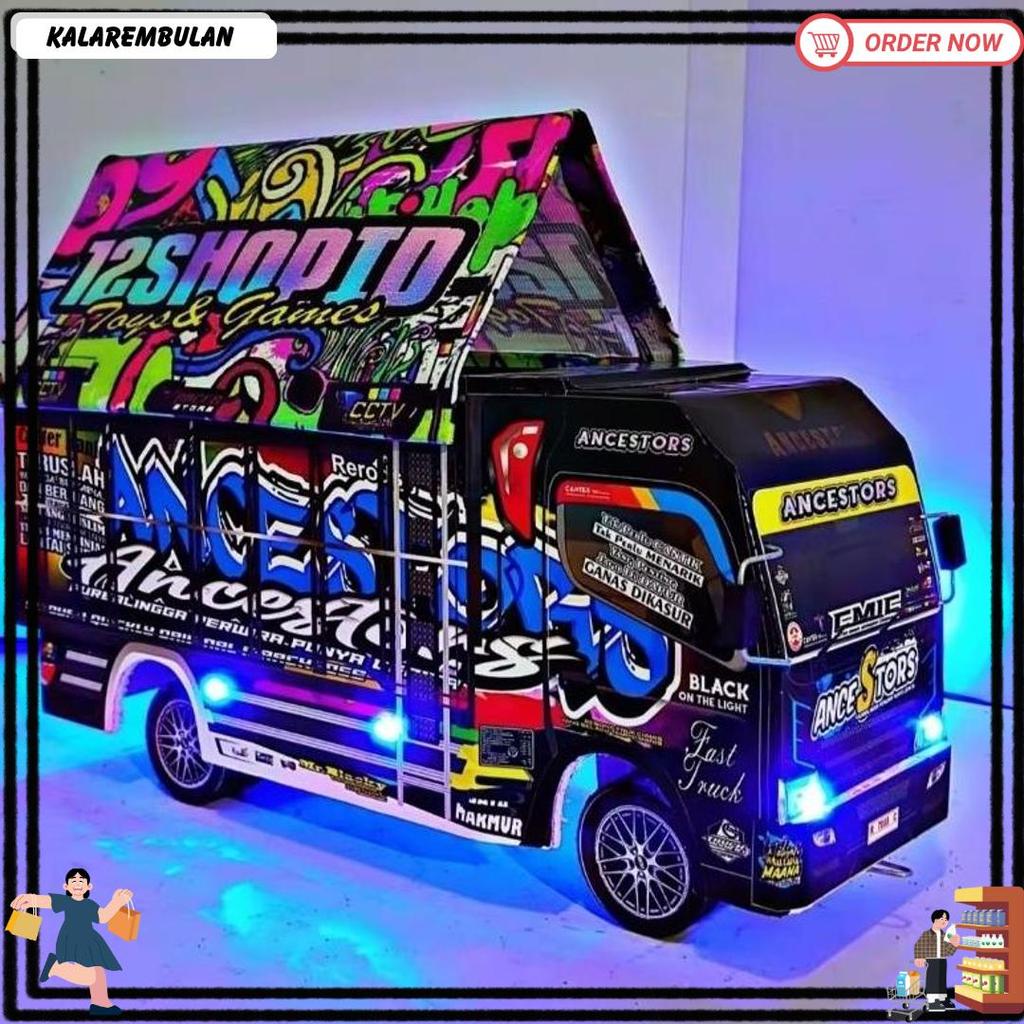Miniatur Truk Oleng Ancestors Produk Original Mainan Anak Truk Oleng Mainan Kayu Triplek Fullvariasi