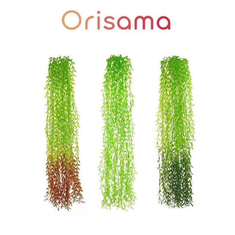 PREMIUM Bunga Daun Willow Plastik 5 Cabang / Daun Gantung Plastik / Bunga Palsu Dekorasi Artificial 