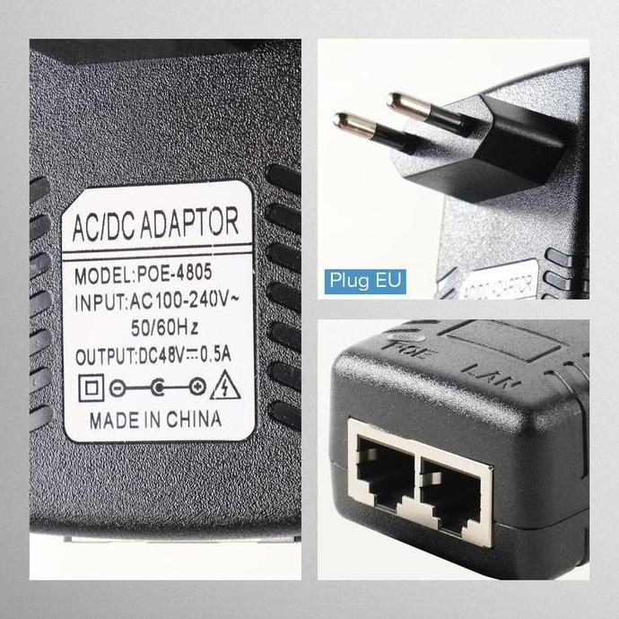Collegare- Adaptor Poe Injector 48V Adapter Poe Eu Ip Camera Cctv Wifi