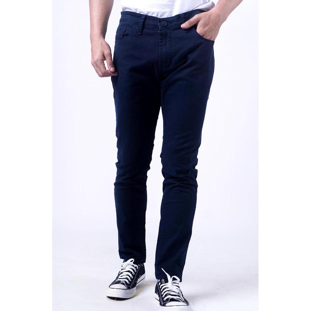 FLASH SALE Celana Chino Pria / Slimfit C1 Series Navy 43SC1B5NA - Bombboogie FLASH SALE