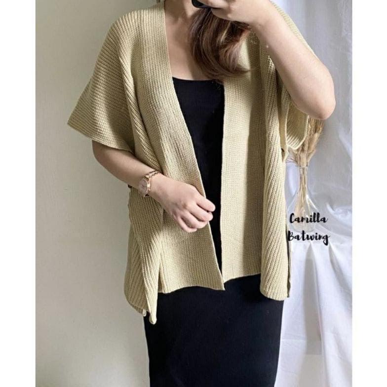 Grade Ori Cardigan Rajut Wanita Oversize Camilla Batwing Style Korea