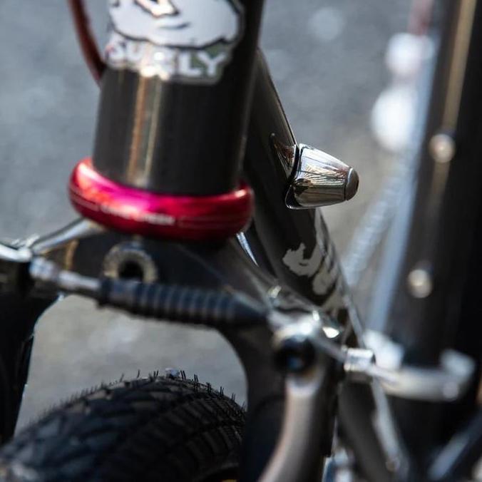 cv_griyautama / blue lug downtube shifter boss cover silver Diskon