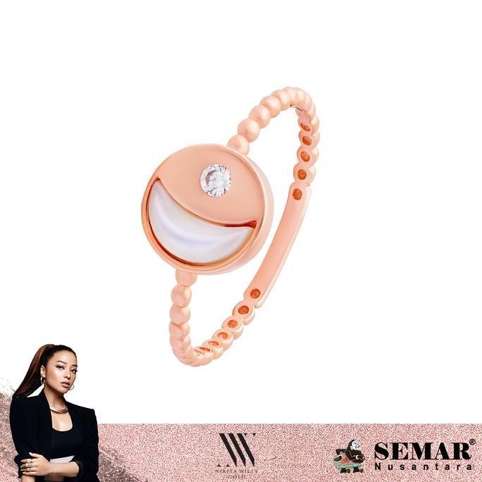 UVASSBALLAH - NIKITA WILLY GOLD RING AMALFI COAST MOON MOTHER OF PEARL