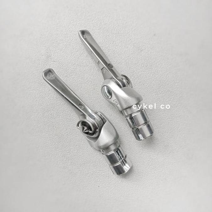 cleoncuan / dia compe ene touring bar end control silver bar end shifter Diskon