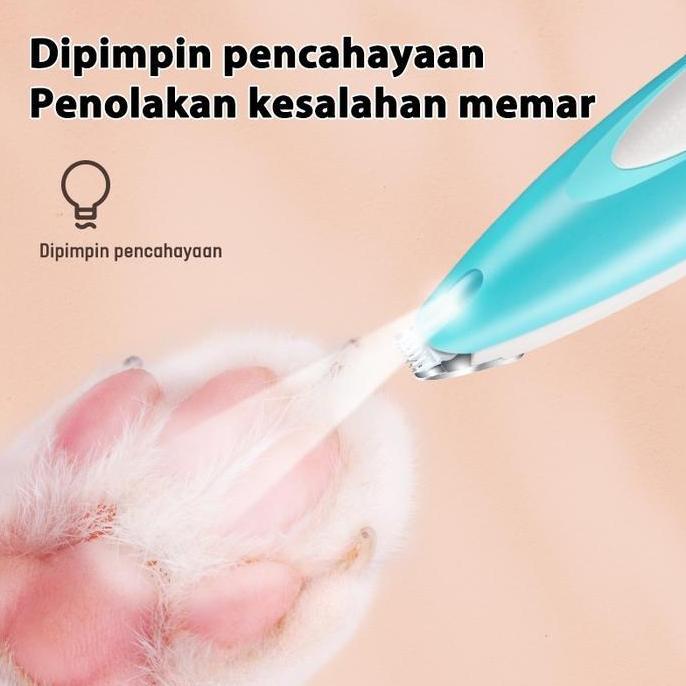 Paw Pencukur Bulu Hewan Peliharaan Elektrik - Pencukur Bentuk Cakar untuk Kucing & Anjing Kecil. Ant