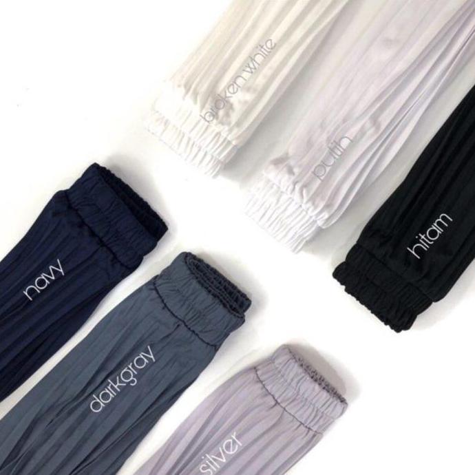 Rok Plisket Premium Tebal Polos Panjang Bawahan Wanita