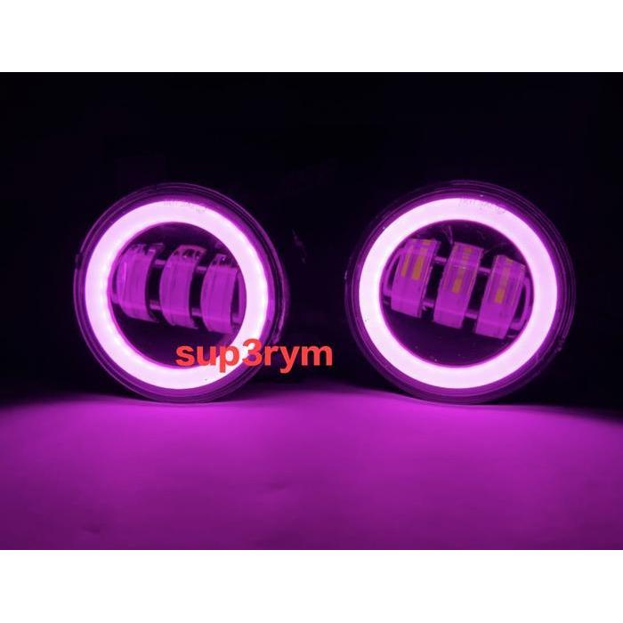Lampu Foglamp Led Daymaker 3.5 Inch 8D  Led Angel Aye Ring Senja Fog Lamp Hi Lo Jauh Dekat Original 