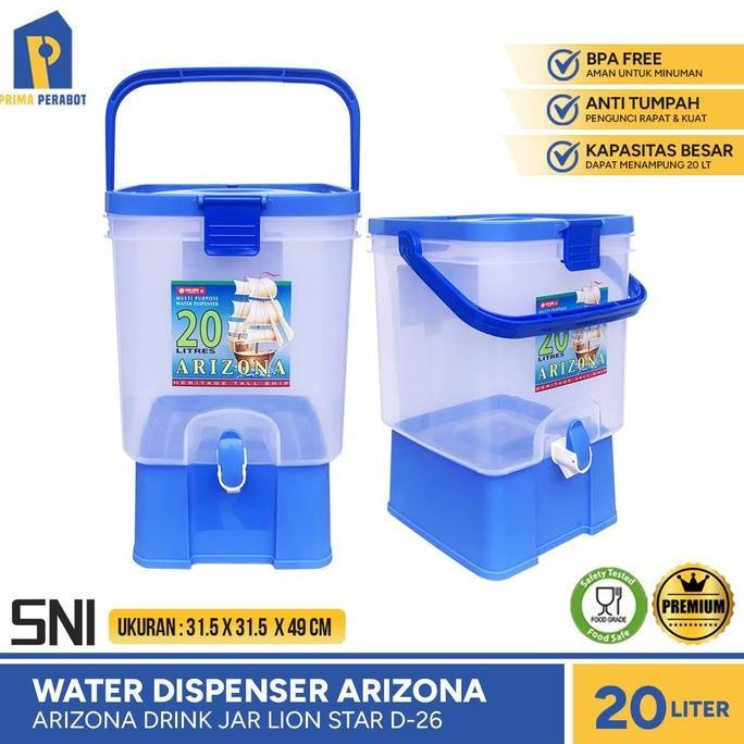 Tempat Air Water Dispenser 20 Liter Arizona Drink Jar Lion Star D-26
