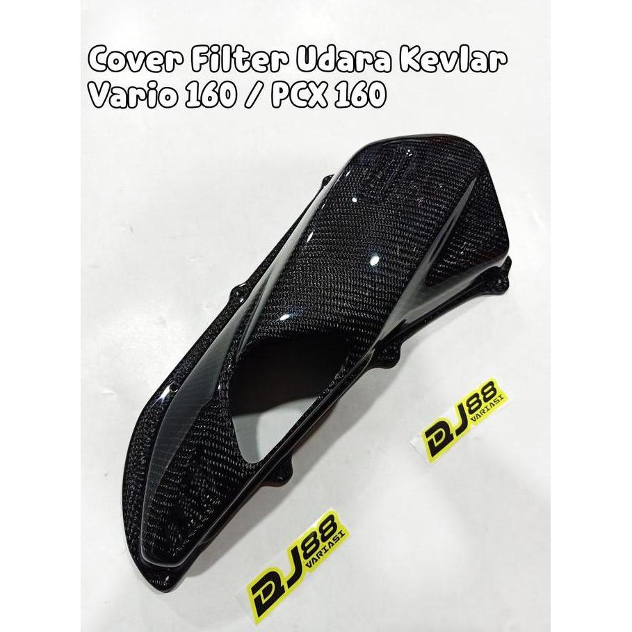 Cover filter udara Carbon KEVLAR VArio 160 PCX 160 penutup kevlar
