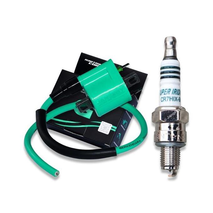 Paket Koil Coil Jangeby Injeksi Set Busi Brt Universal Semua Motor Injeksi