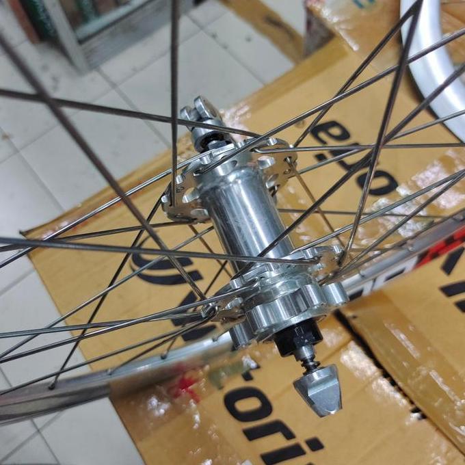 Wheelset Velg Set 16 349 20 406 451 GT half5 Disc Brake Silver Chrome 32 Hole Hub MXL Silver Crome S