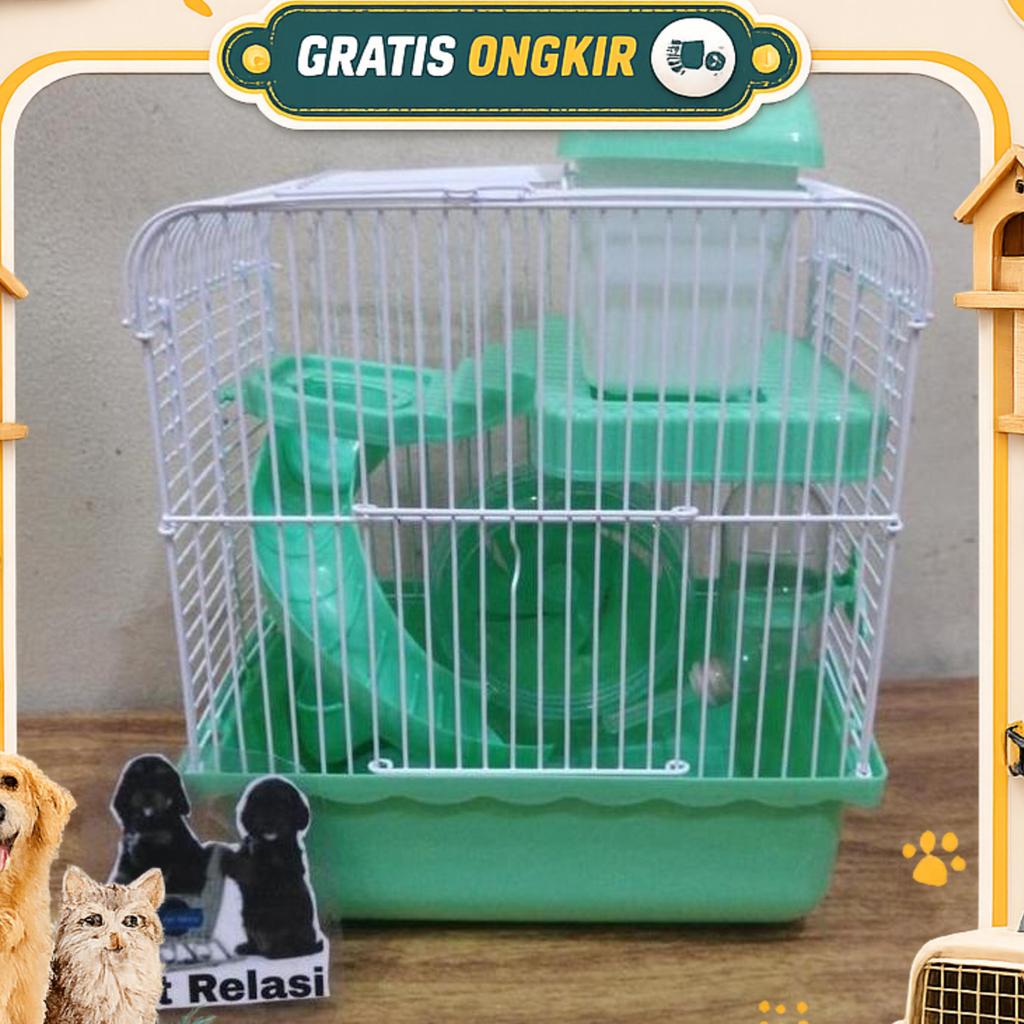 Kandang Hamster Minimalis Fullset Hc22 Kandang Hamster Tingkat Dua