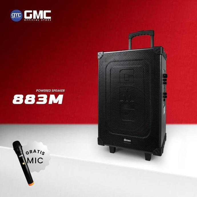 Perkobleh76 - GMC Speaker 883M Bluetooth Karaoke Speaker 12" 130W, USB, SD, AV In, FM Radio, Karaoke