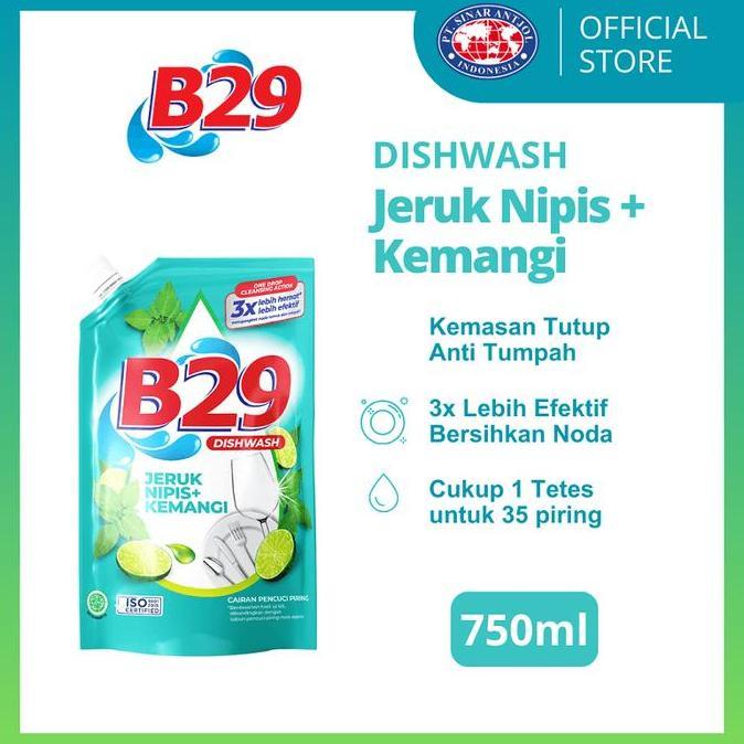 Happy- B29 Dishsh 750Ml Kemangi Sabun Cair Pencuci Piring