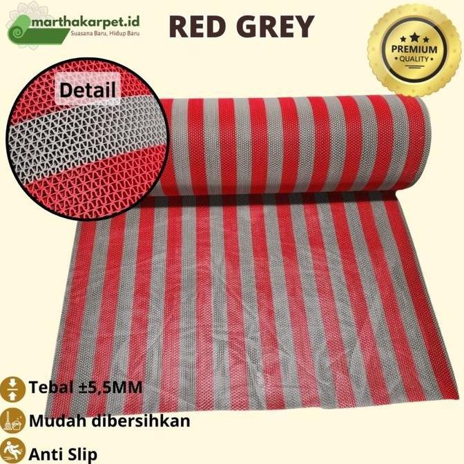 Karpet PVC Kamar Mandi 100cm x 120cm, S Mat, keset kamar mandi, Karpet Jaring Tebal (LEBAR 1,2m) WAR