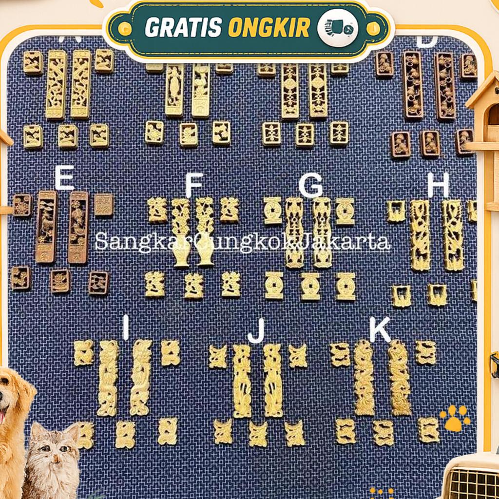 Aksesoris Sangkar Cungkok Variasi Kandang Kecil Pleci Bahan Bambu 1,2Cm