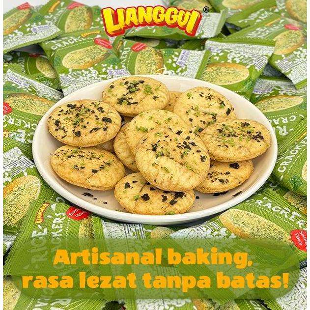 Yummy [HALAL] LIANGGUI Kerupuk Beras Nori Rasa Khas Taiwan- 200g Kemasan Individual Camilan Renyah u