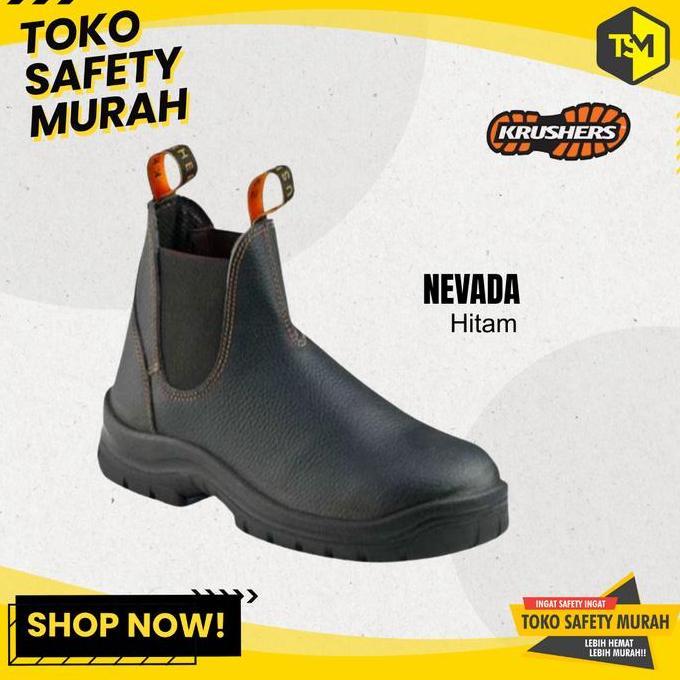 Safety Shoes KRUSHERS NEVADA | Sepatu Safety Pria Kulit Tebal Anti Licin & Tahan Benturan