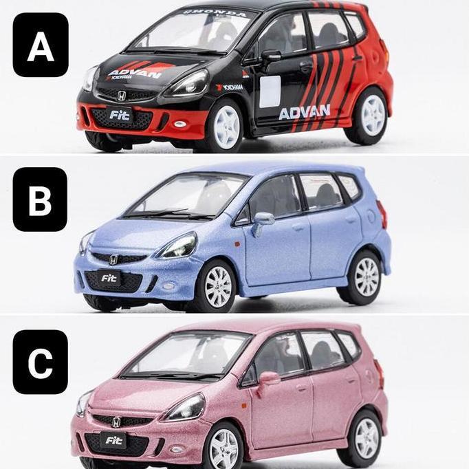 GCD HONDA FIT SPORT JAZZ BLUE PINK ADVAN DIECAST MOBIL AS2123