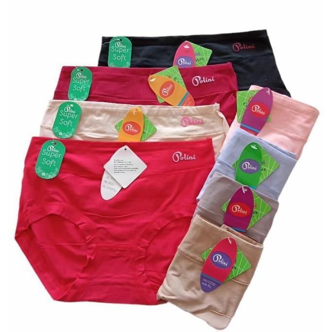 (6pc) CD POLINI 1232 / 1241 super soft // Celana Dalam wanita POLINI // CD perempuan Polini 1232 Coo