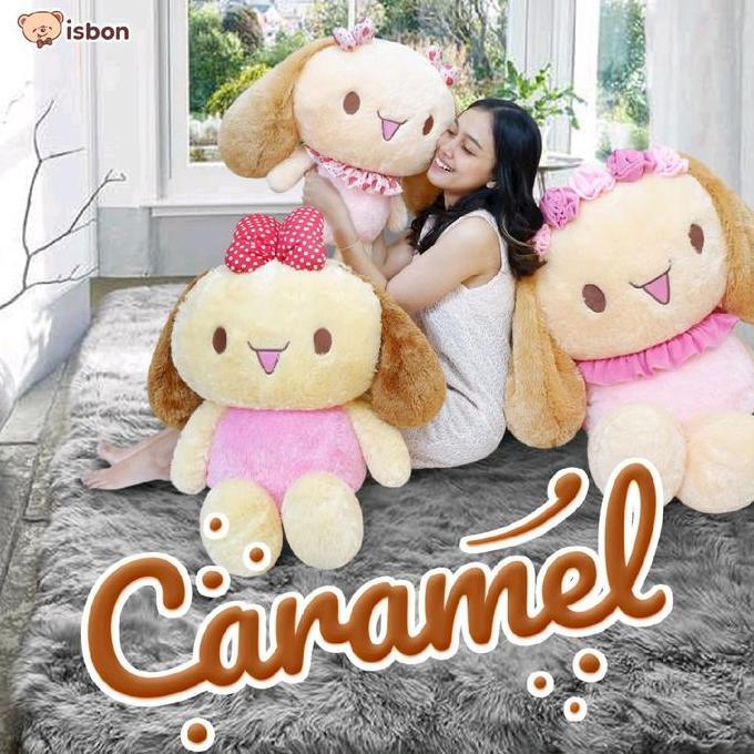 Boneka kelinci jumbo | Caramel | Size 70cm | Boneka Bergaransi | ISBON ISTANA BONEKA