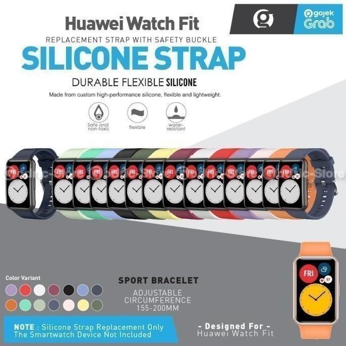 Silicone Strap for Huawei Watch Fit / Fit SE (Rubber Silikon Tali Smartwatch)