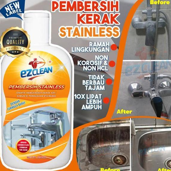 EZCLEAN PEMBERSIH STAINLESS KRAN SHOWER SINK WASTAFEL STAINLES CLEANER Super Ampuh Menghilangkan Ker