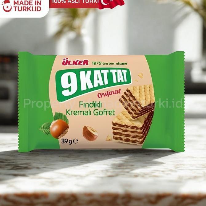 Ulker 9 KatTat Findikli Kremali Gofret 39gr Ulker Wafer Cream Rasa Hazelnut Turki 100% Original made