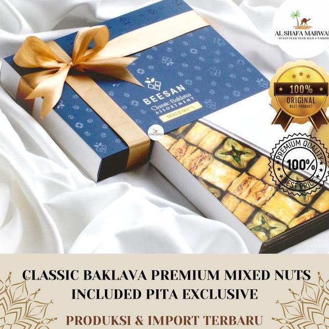 Baklava Premium| Baklava Beesan | Beesan Baklava | Bebas Gula Cookies Manis Snacks Food Butter
