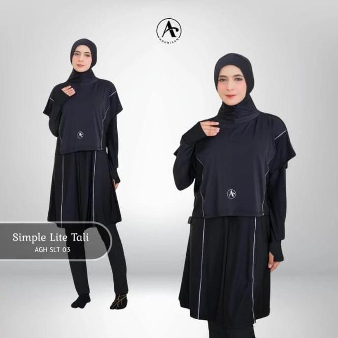 Baju Olahraga Muslimah Aghnisan Simple Lite - Simple Lite Tali Slt | Dual Function Muslimah Sportwea