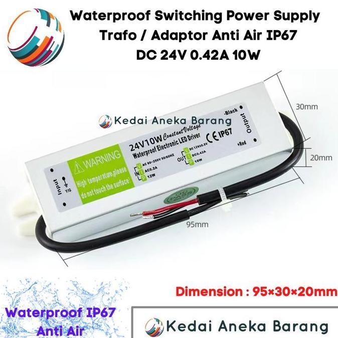 WATERPROOF POWER SUPPLY TRAFO ADAPTOR LED DRIVER OUTDOOR IP67 24V 10W AG27