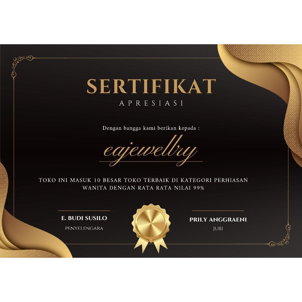 Perhiasan Emas Satu Set Asli 24 Karat Mewah Simple Elegan