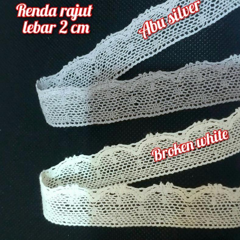 AYYA - per rol 15 yard,renda rajut lebar 2 cm