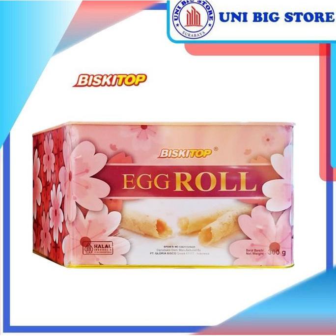 Biskitop Egg Roll 300 gr Biscuit Snack Kaleng