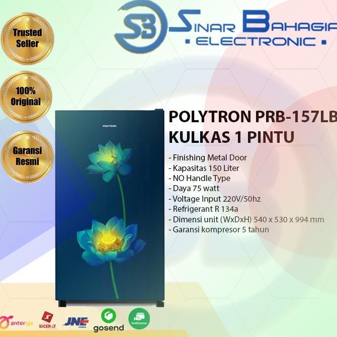 Polytron PRB-157LB Kulkas 1 Pintu (New) (Khusus Bandung)