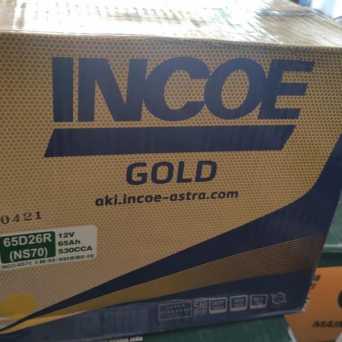 Aki Mobil Ns70(65Ah)Incoe Gold Original Dan Terpercaya