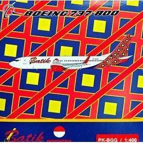 Batik Air Boeing 737-800 PK-BGG Panda Model 1:400