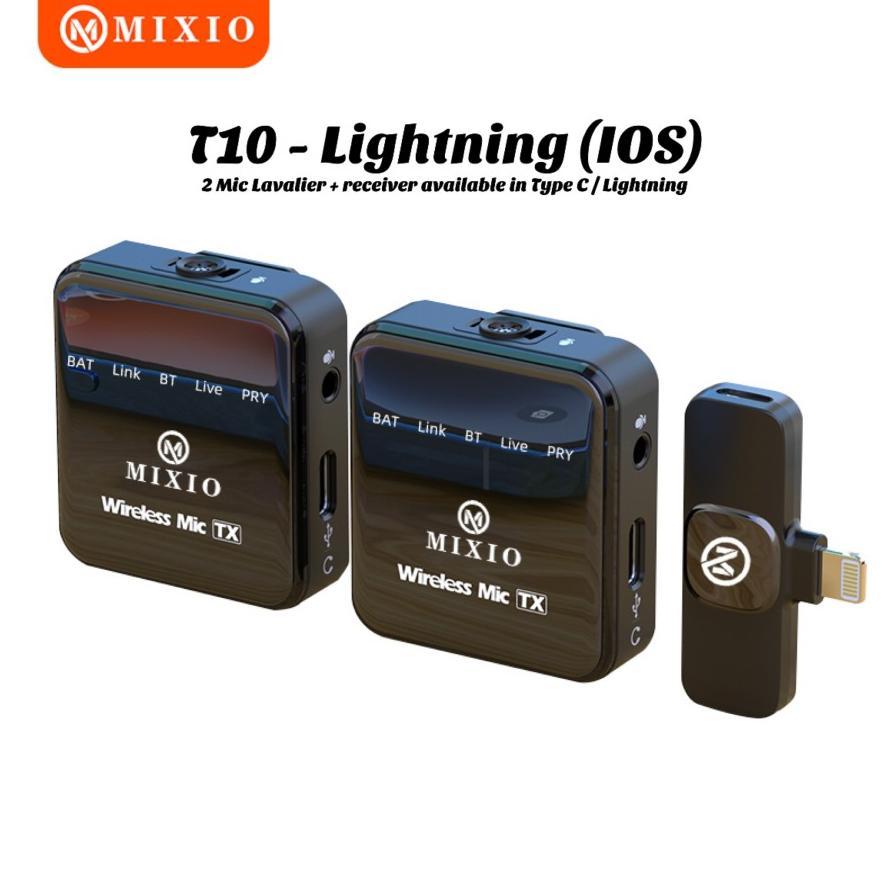 MIXIO - Mikrofon Lavalier T9/T10 Wireless Microphone Professional HP