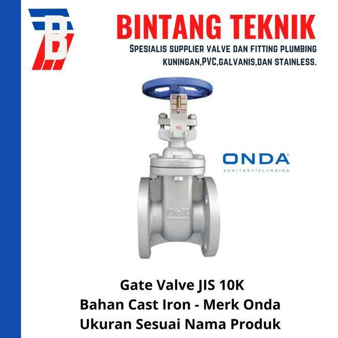 Gate Valve 2" inch Cast Iron Onda JIS 10K