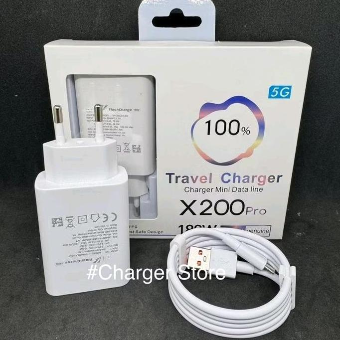 Hijabar_frea - Charger VIV0 180W X200 Pro Fast Charging Ori 100% Flash Carger Micro USB - Type C Tra