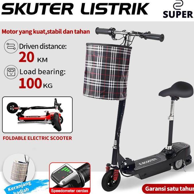 Terlaris Sepeda Lipat Listrik Awet 25Km Sepeda Listrik Dewasa 10 Inchi Scooter Listrik Murah