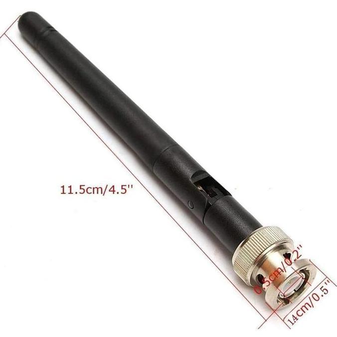 1PCS 11CM ANTENA MIC MICROPHONE WIRELESS VHF /UHF PANJANG 11CM JACK BNC PVC TKEDRO