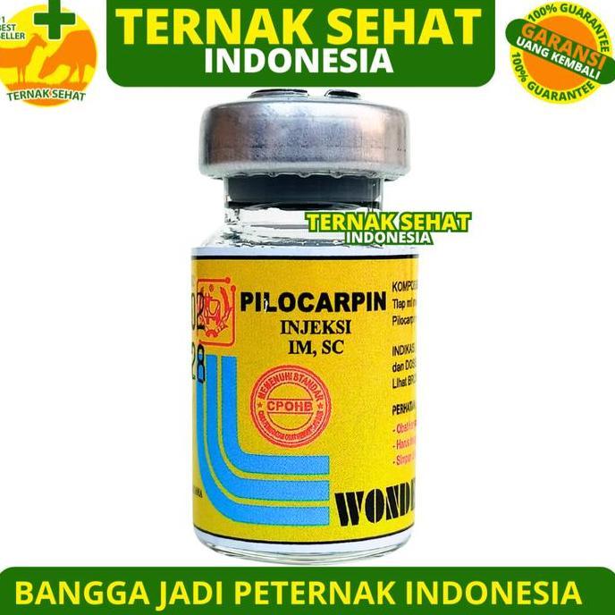 PILOCARPIN INJ 5ML WONDER - Obat Kembung Hewan & Kolik Sapi Kuda Kambing Domba Anjing Kucing