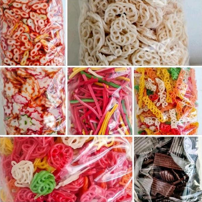 Aneka kerupuk mentah toping seblak 1kg Krupuk Makanan