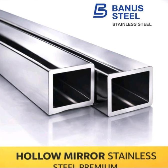 Pipa kotak 304 hollow stainless 2 cm x 2 cm x 1,2 mm / 20 x 20 x 1,2mm