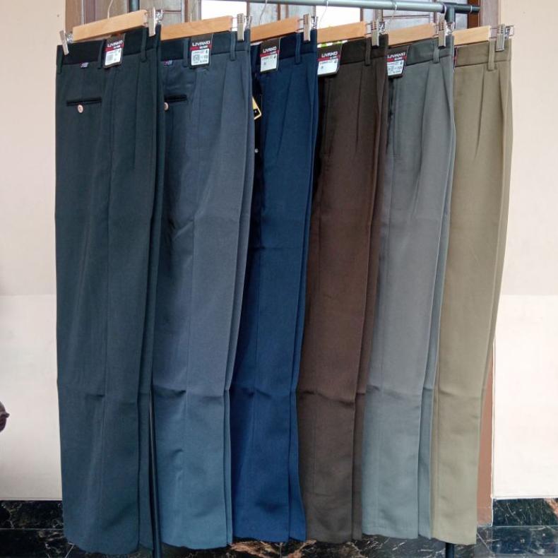 super deal celana formal pria reguler standar rempel bahan dasar kain premium