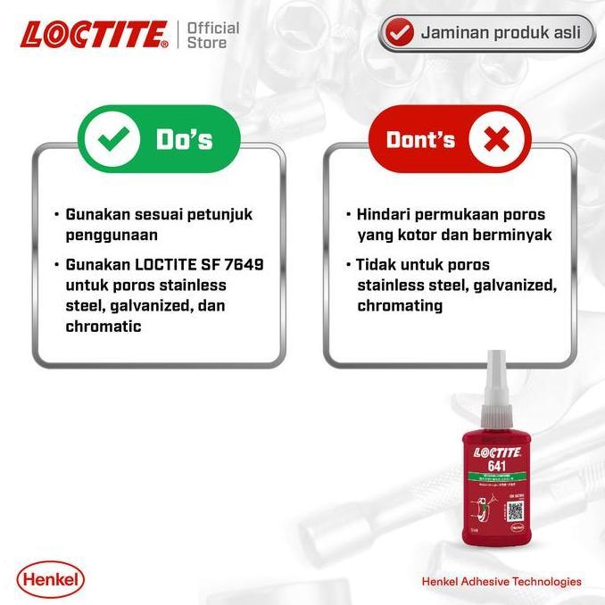 Promo Henkel Loctite 641 Retaining Compound Lem Bearing/Lem Shaft 50 Ml Cod