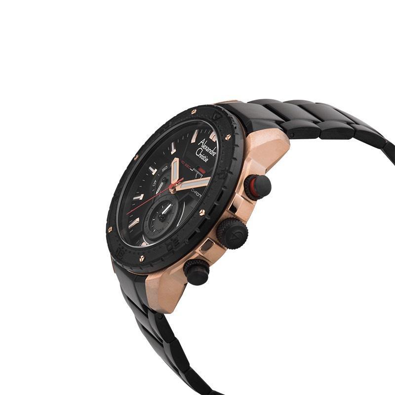 [Clearance Ac] Jam Tangan Pria Alexandre Christie Chronograph Ac 6627 Mc Bbrba Men Black Dial Black 