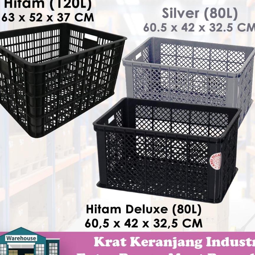 Keranjang Industri Krat Industri Besar 120 Liter & 80 Liter